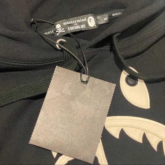 BAPE x Mastermind Half Skull Half Shark Pullover Size Small Black - Picture 9 of 13